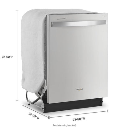Whirlpool Quiet Dishwasher with Boost Cycle and Extended Soak Cycle
