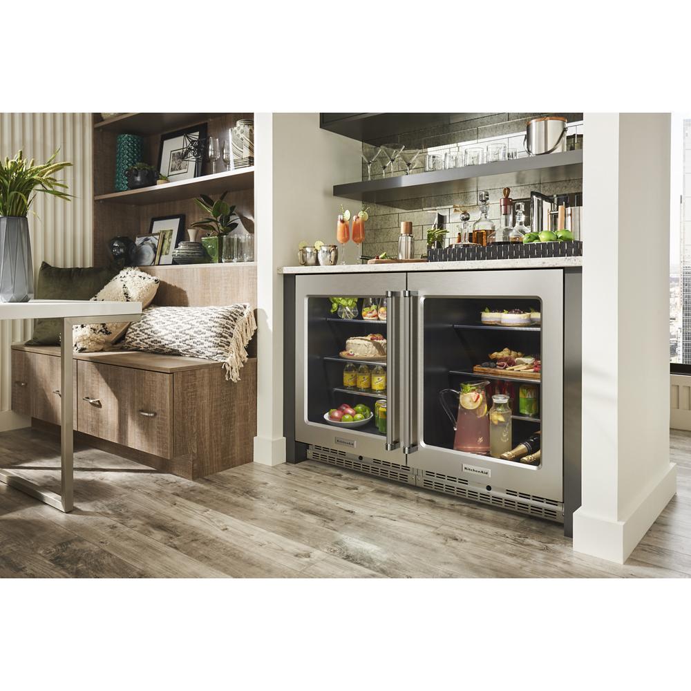 Kitchenaid KURL314KSS 24" Undercounter Refrigerator with Glass Door and Shelves with Metallic Accents
