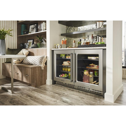 Kitchenaid KURL314KSS 24" Undercounter Refrigerator with Glass Door and Shelves with Metallic Accents