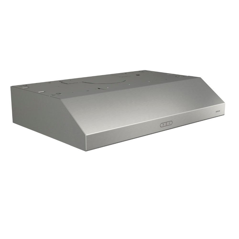 BCDF136SS Broan® Glacier 36-Inch Convertible Under-Cabinet Range Hood, 375 Max Blower CFM, Stainless Steel