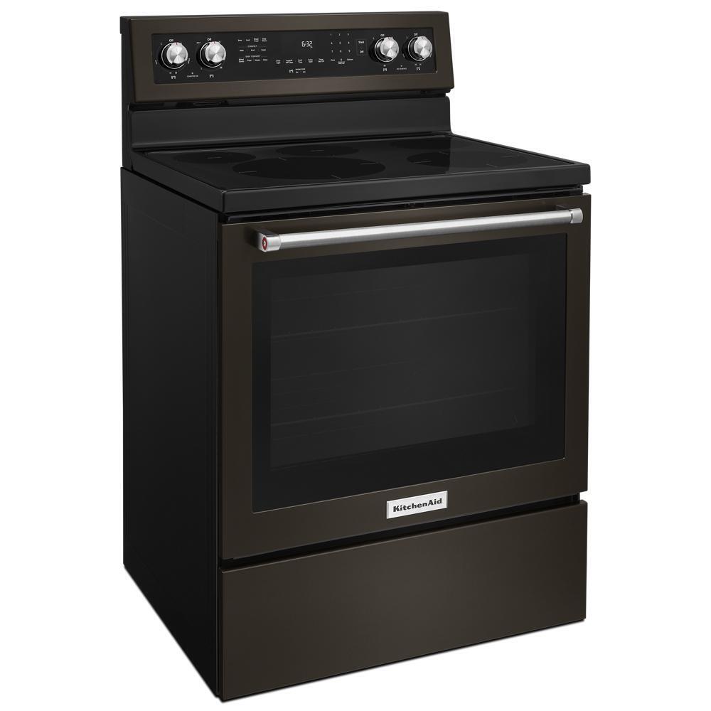 Kitchenaid KFEG500EBS 30-Inch 5-Element Electric Convection Range