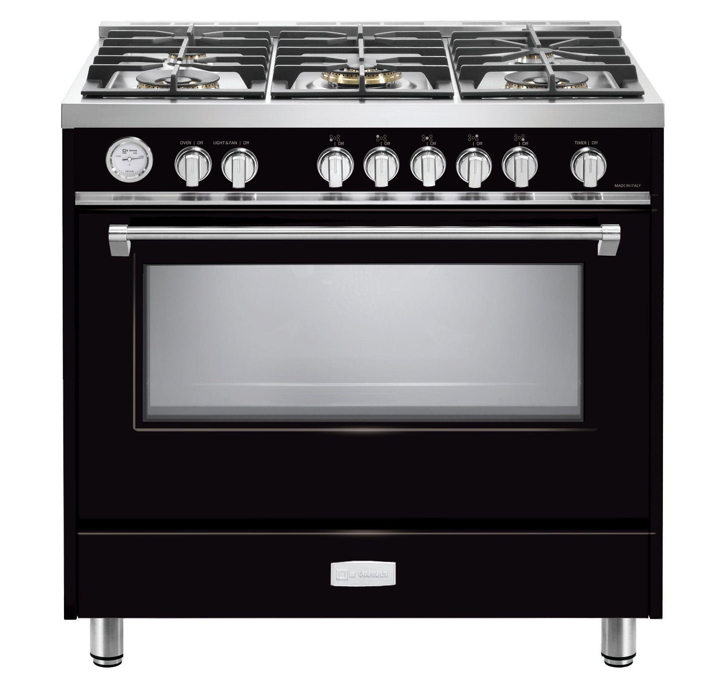 Verona VDFSGG365GB Designer 36" Gas Single Oven Range - Gloss Black