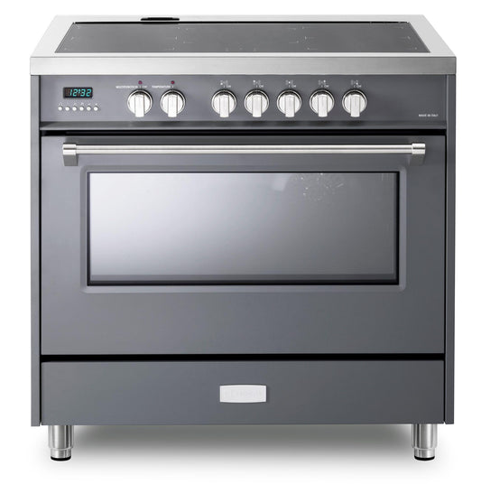 Verona VDFSIE365SG Designer 36" Induction Single Oven Range - Slate Gray