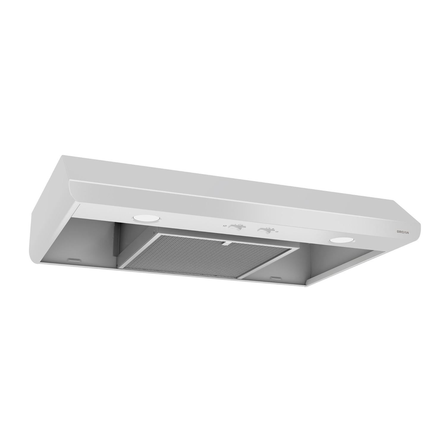 Broan BKSA130WW **DISCONTINUED** Broan® 30-Inch Convertible Under-Cabinet Range Hood, 300 Max Blower CFM, White