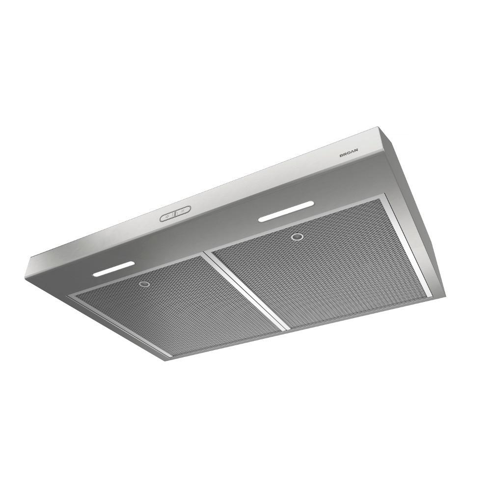 BCDF136SS Broan® Glacier 36-Inch Convertible Under-Cabinet Range Hood, 375 Max Blower CFM, Stainless Steel