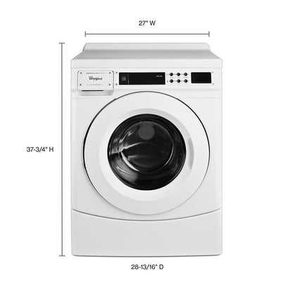 Whirlpool CHW9160GW 27" Commercial High-Efficiency Energy Star-Qualified Front-Load Washer, Non-Vend