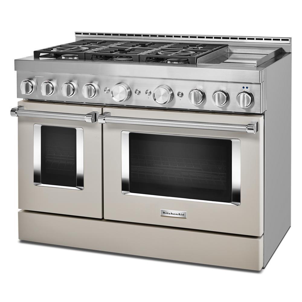 KitchenAid® 48'' Smart Commercial-Style Gas Range with Griddle