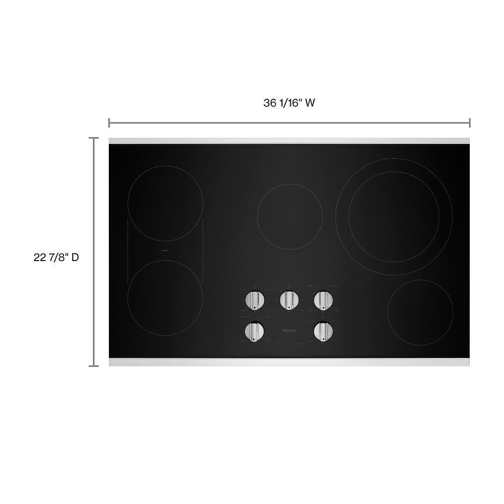 Maytag MEC8836HS 36-Inch Electric Cooktop with Reversible Grill and Griddle