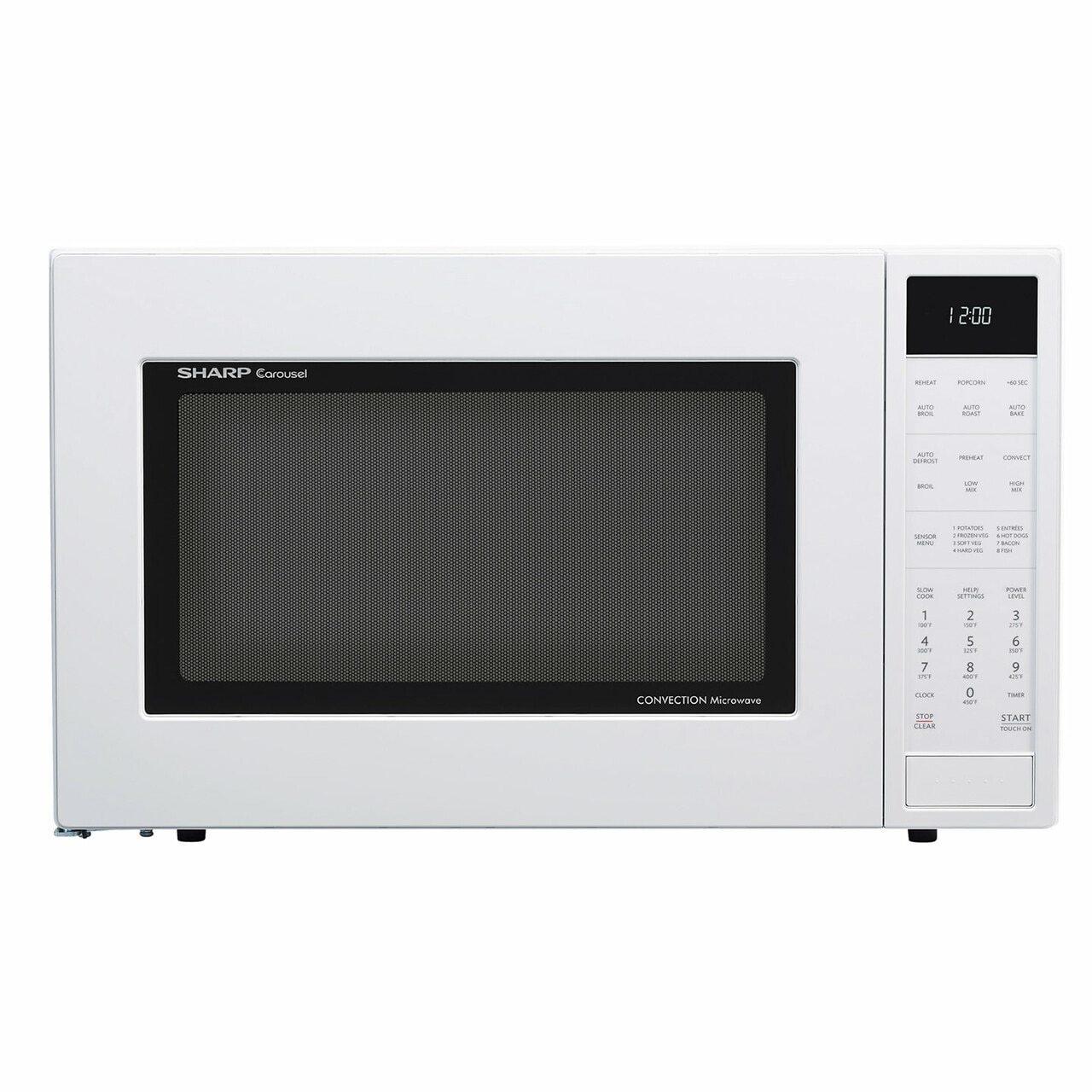 Sharp 1.5 cu. ft. 900W Sharp White Carousel Convection   Microwave Oven