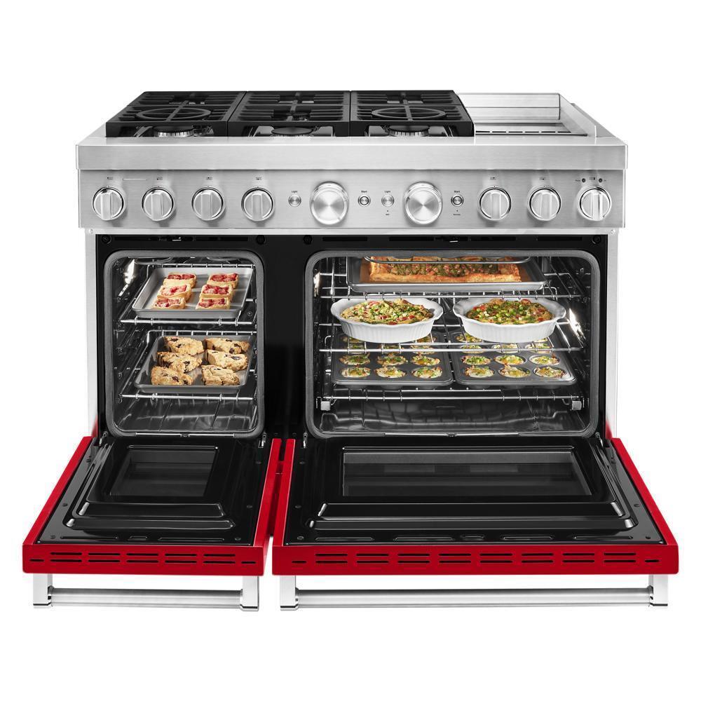 KFDC558JPA KitchenAid® 48'' Smart Commercial-Style Dual Fuel Range with Griddle