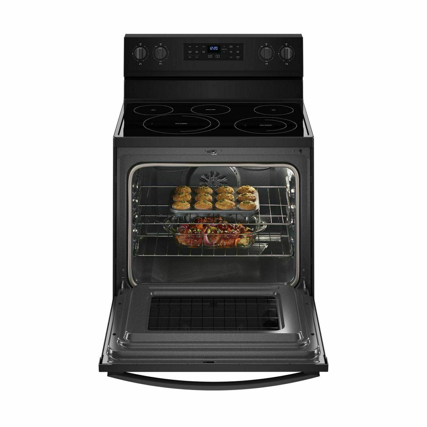 Whirlpool WFE550S0HB 5.3 cu. ft. Whirlpool® electric range with Frozen Bake™ technology - Black