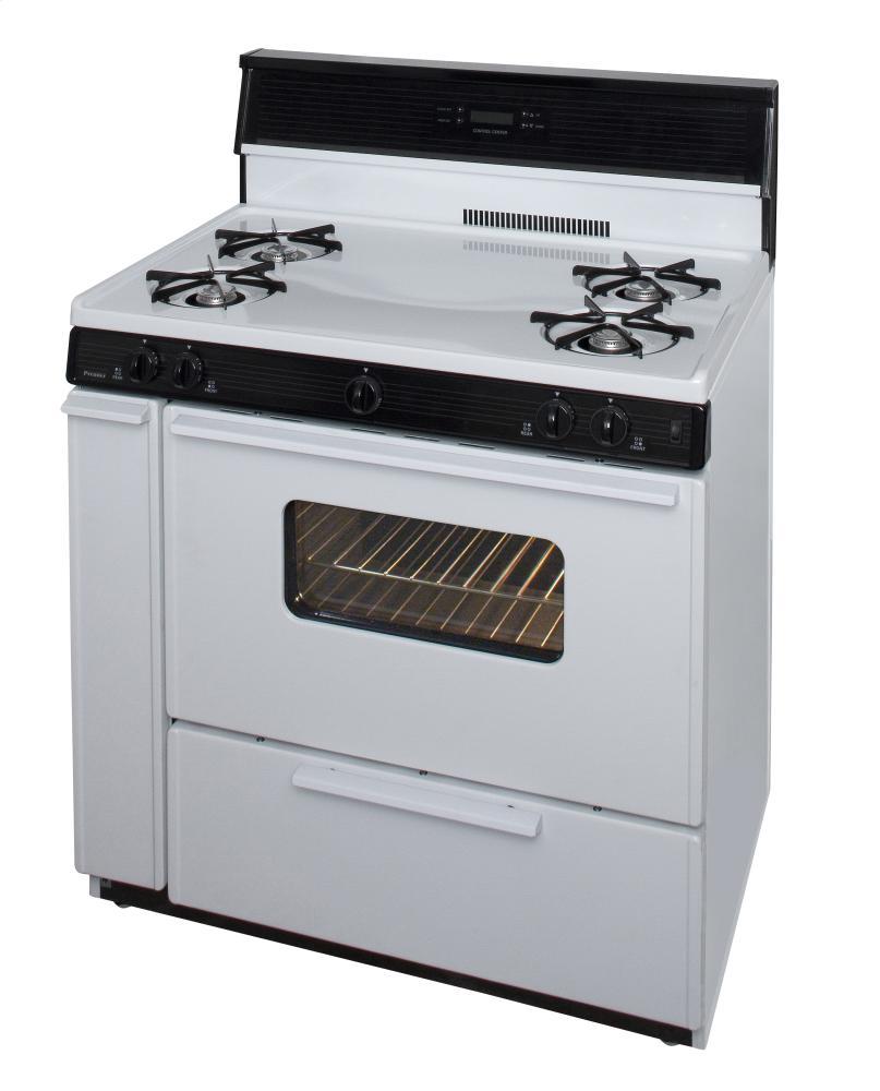 Premier SLK240WP0 36 in. Freestanding Gas Range in White