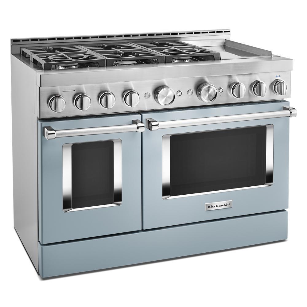 KFGC558JMB KitchenAid® 48'' Smart Commercial-Style Gas Range with Griddle