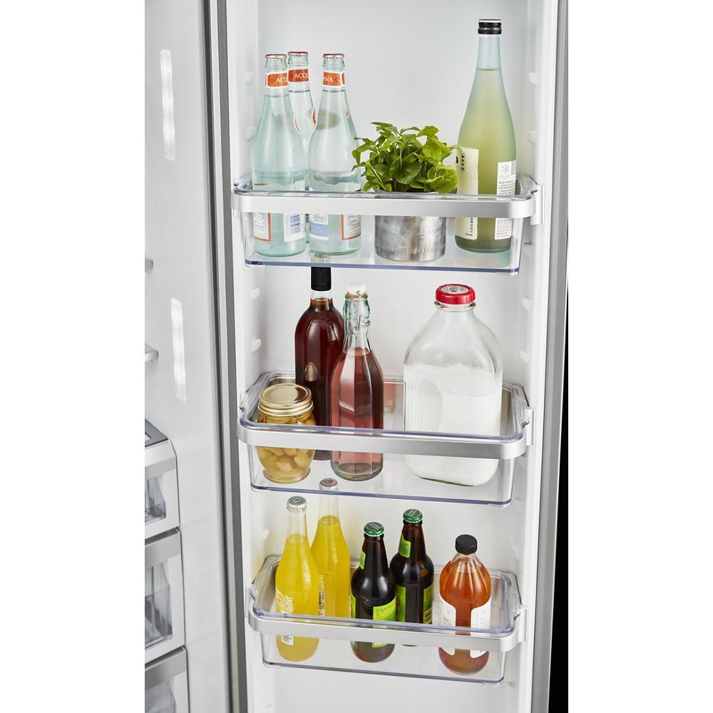 Kitchenaid KRSC700HBS 19.9 cu ft. Counter-Depth Side-by-Side Refrigerator with Exterior Ice and Water and PrintShield™ finish