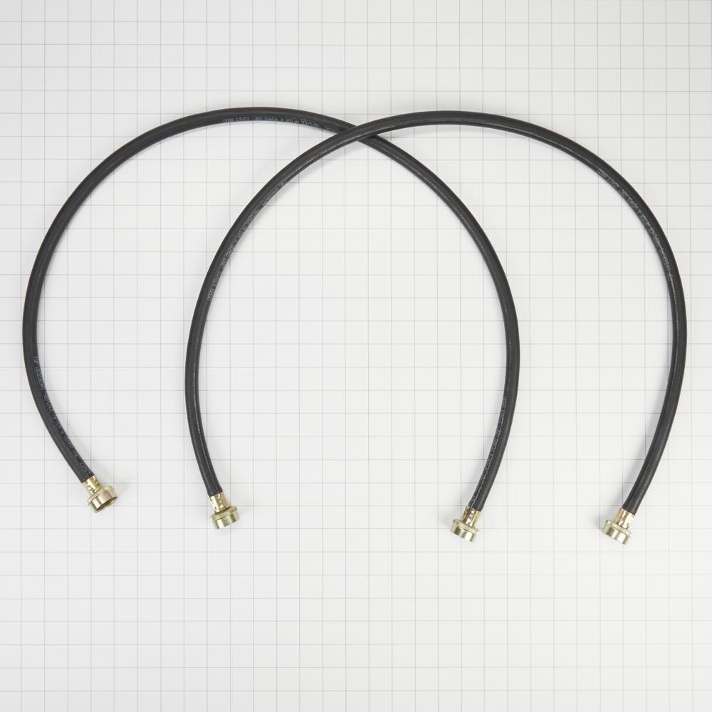 Whirlpool 8212546RP 4' Black Washer Inlet Hoses 1050 PSI - 2 Pack