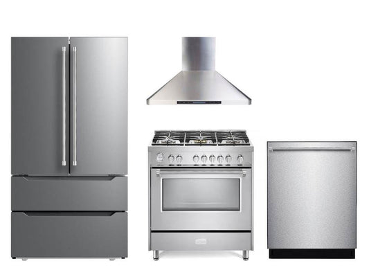 Verona VDFSGG365SS Designer 36" Gas Single Oven Range - Stainless Steel