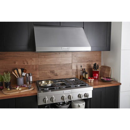 Kitchenaid KVWC906KSS 36" 585 or 1170 CFM Motor Class Commercial-Style Wall-Mount Canopy Range Hood