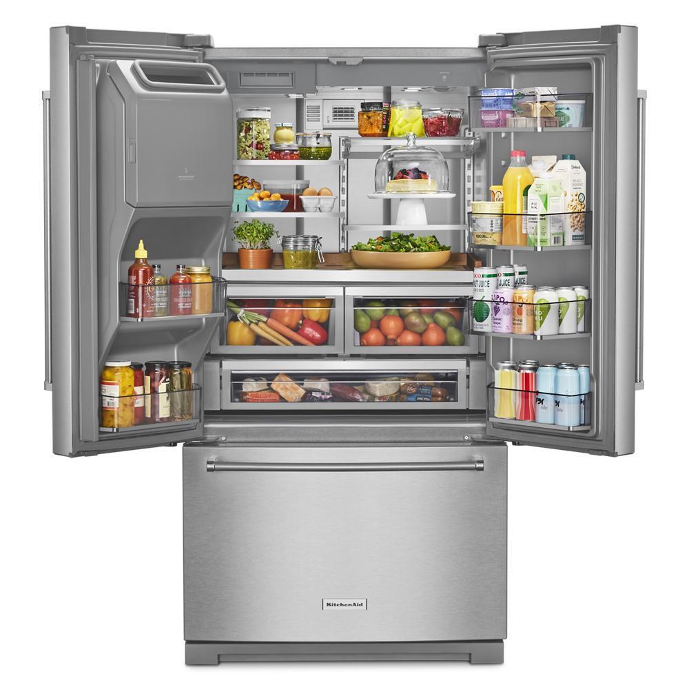 Kitchenaid 26.8 Cu. Ft. Standard-Depth French Door Refrigerator with Exterior Ice and Water Dispenser
