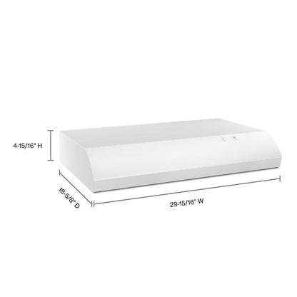 Kitchenaid UXT4030ADW 30" Range Hood with the FIT System