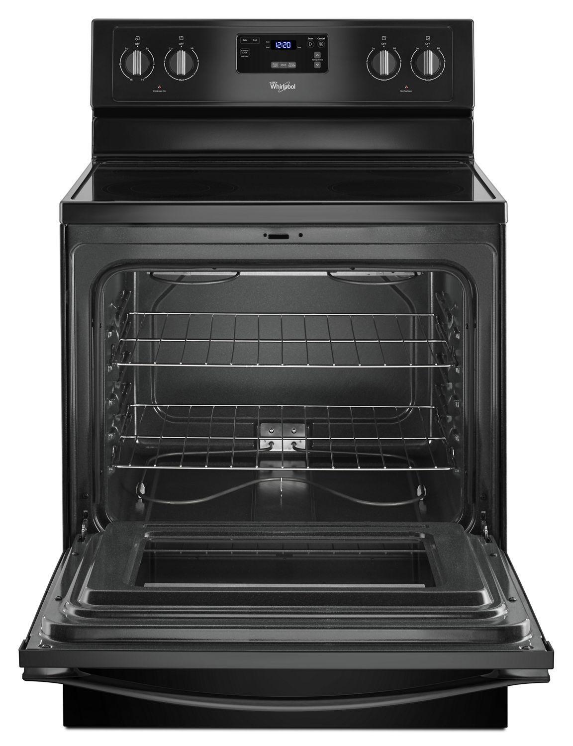 Whirlpool WFE320M0EB 4.8 Cu. Ft. Freestanding Electric Range with FlexHeat Dual Radiant Element Black