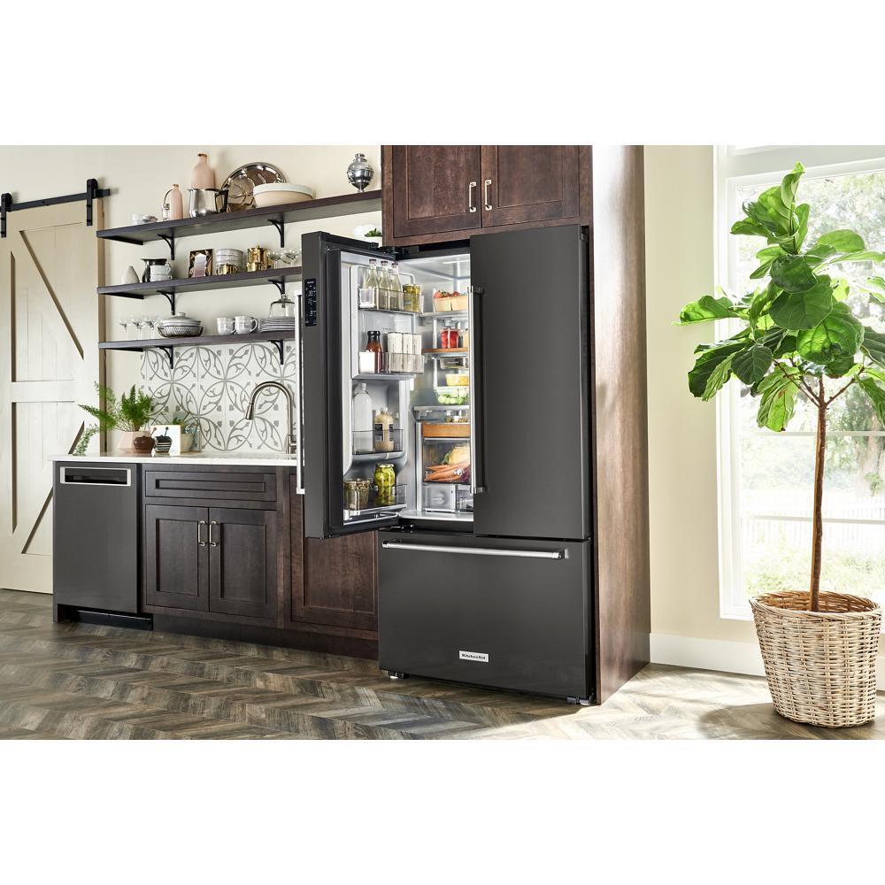 Kitchenaid 23.8 cu. ft. 36" Counter-Depth French Door Platinum Interior Refrigerator with PrintShield™ Finish