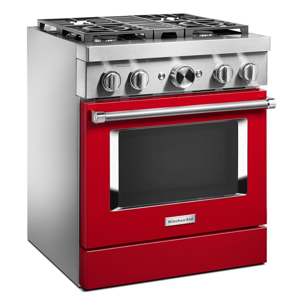 KFDC500JPA KitchenAid® 30'' Smart Commercial-Style Dual Fuel Range with 4 Burners