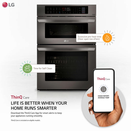 1.7/4.7 cu. ft. Smart wi-fi Enabled Combination Double Wall Oven