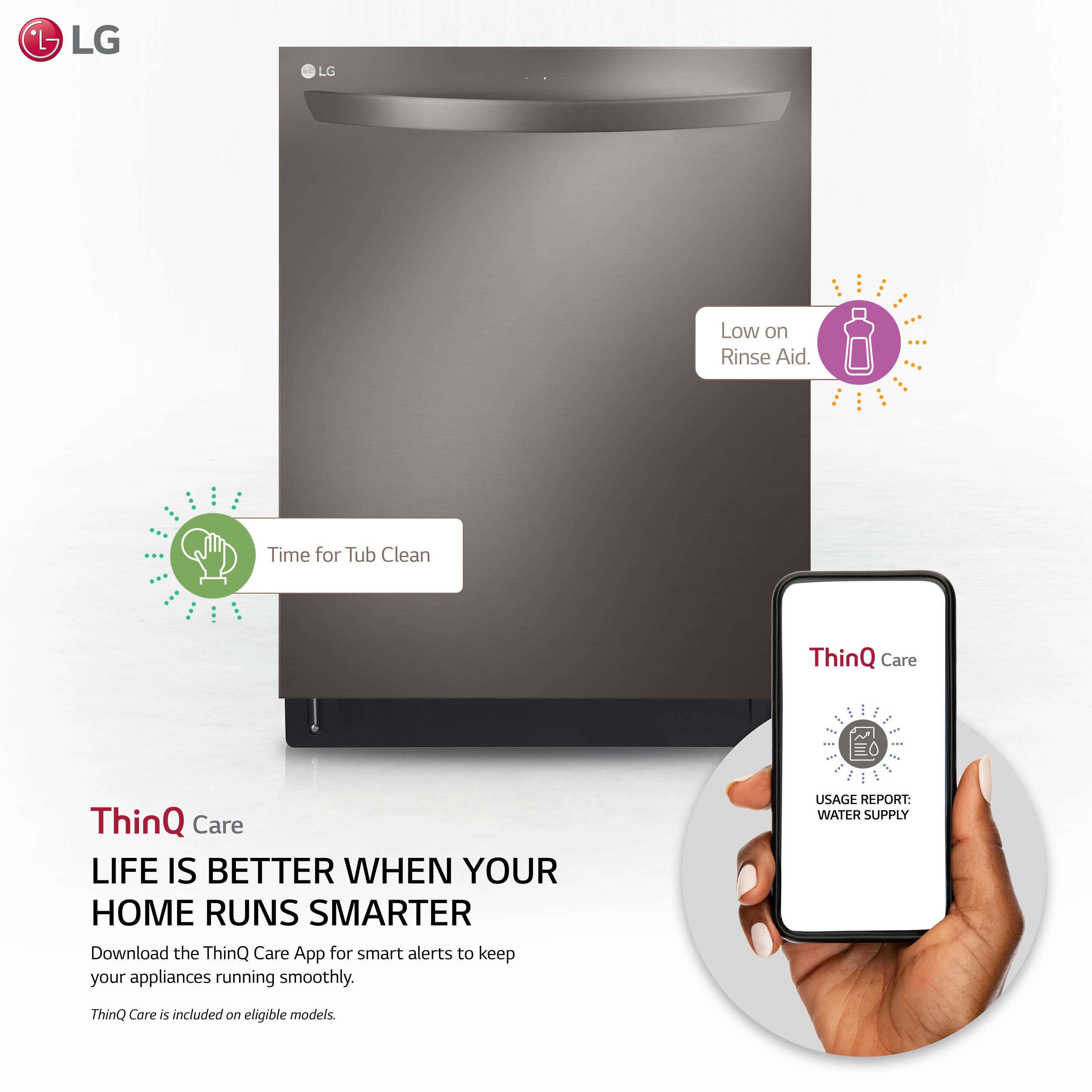 Lg LDTS5552D Top Control Smart Dishwasher with QuadWash™