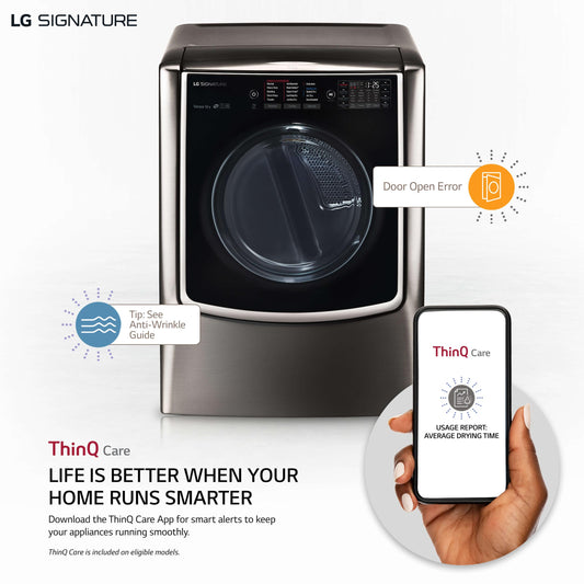 DLGX9501K LG SIGNATURE 9.0 cu. ft. Large Smart wi-fi Enabled Gas Dryer w/ TurboSteam™