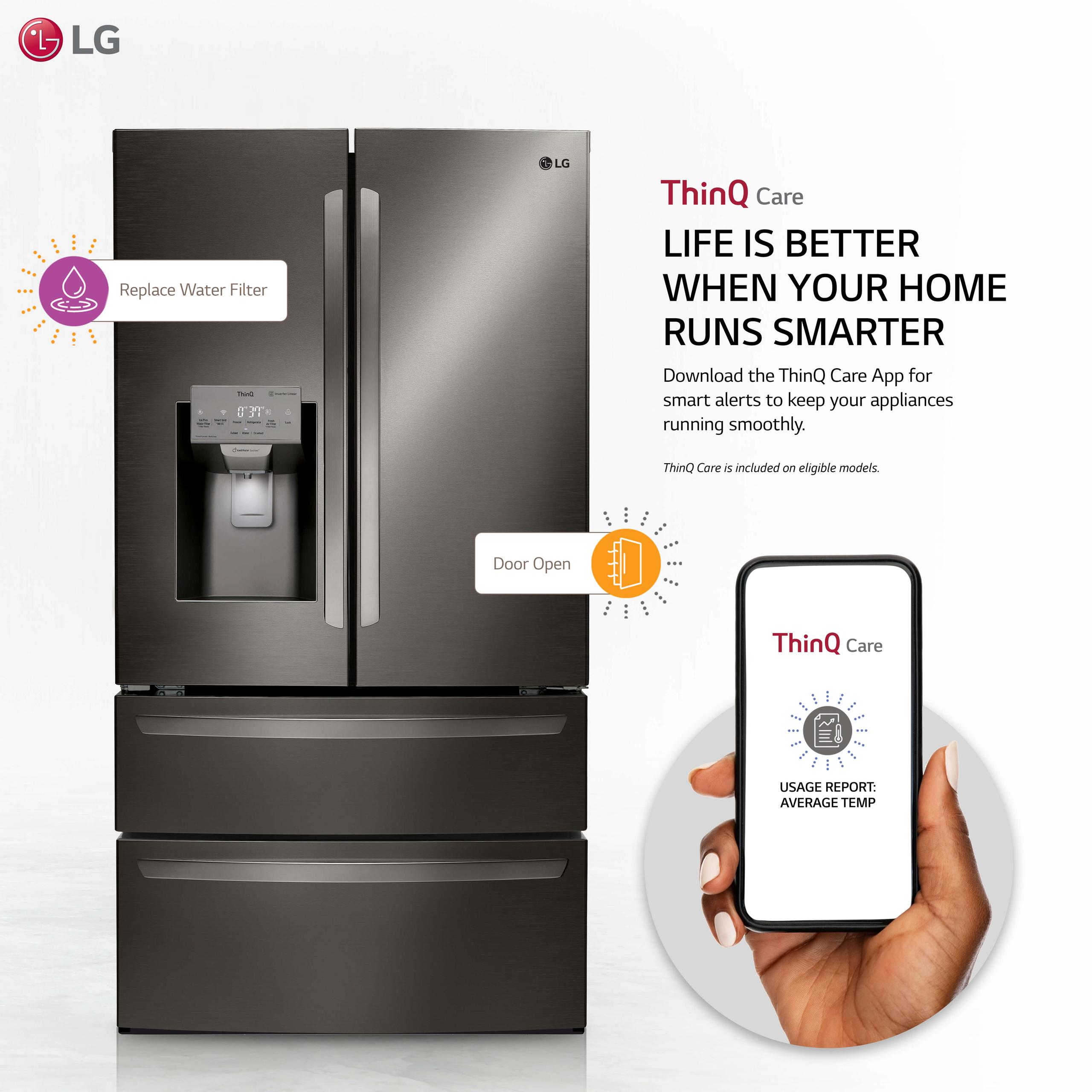 Lg 28 cu.ft. Smart wi-fi Enabled French Door Refrigerator