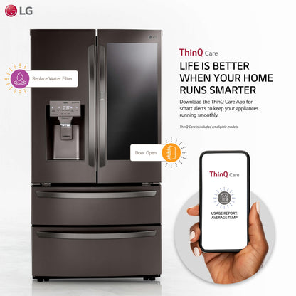 28 cu ft. Smart InstaView® Door-in-Door® Double Freezer Refrigerator with Craft Ice™