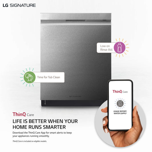LUDP8908SN LG SIGNATURE Top Control Smart Wi-Fi Enabled Dishwasher with TrueSteam® and QuadWash™