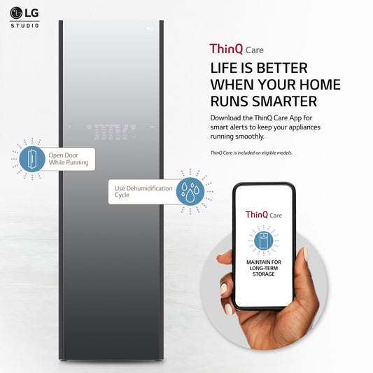 S5MSB LG STUDIO Styler - Refresh Garments in Minutes with Smart Wi-Fi Enabled Steam Clothing Care System