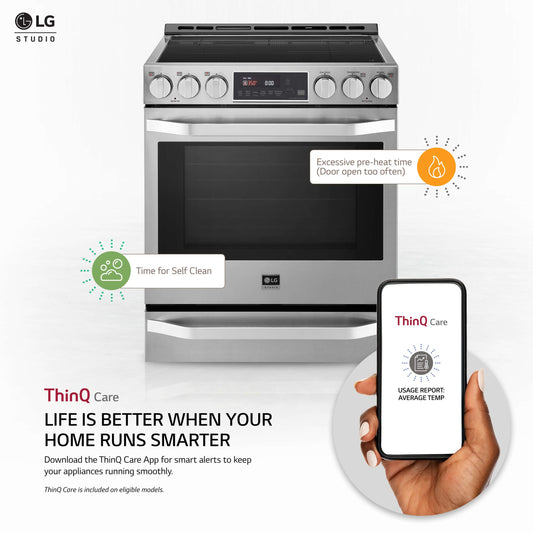 LG STUDIO 6.3 cu. ft. Induction Slide-in Range with ProBake Convection® and EasyClean®