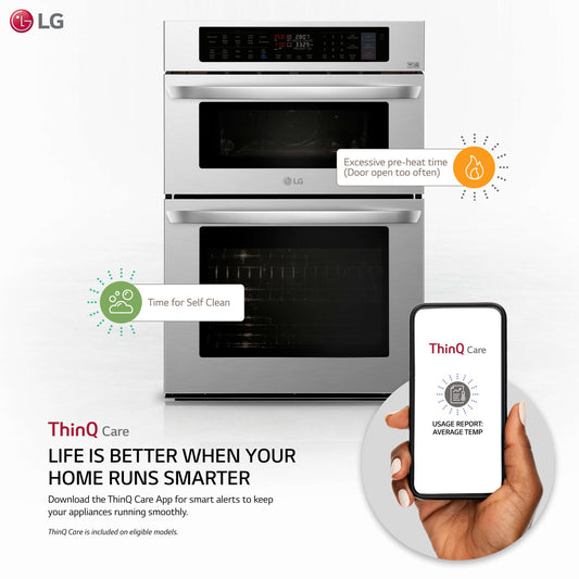 1.7/4.7 cu. ft. Smart wi-fi Enabled Combination Double Wall Oven