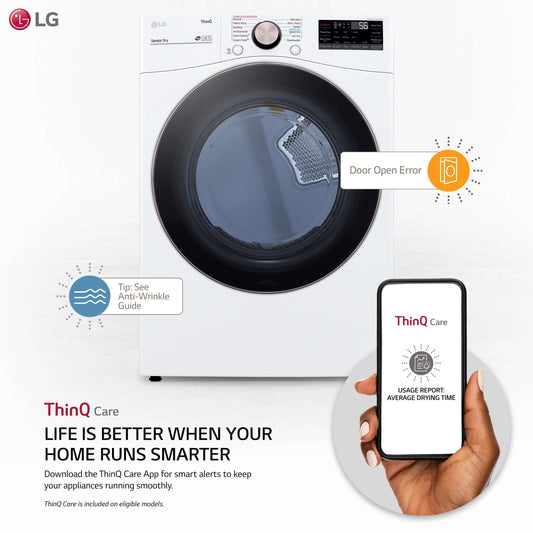 Lg DLGX4001W 7.4 cu. ft. Large Capacity Front Load Gas Dryer - White
