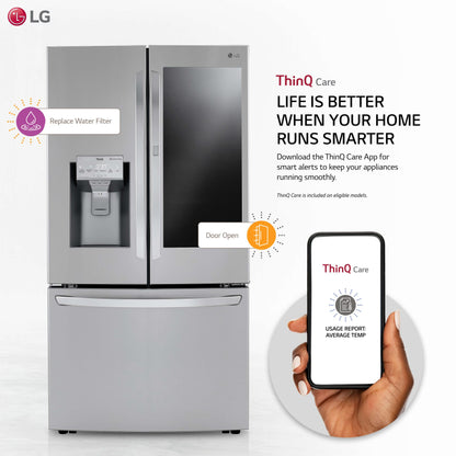 Lg 30 cu. ft. Smart InstaView® Door-in-Door® Refrigerator with Craft Ice™