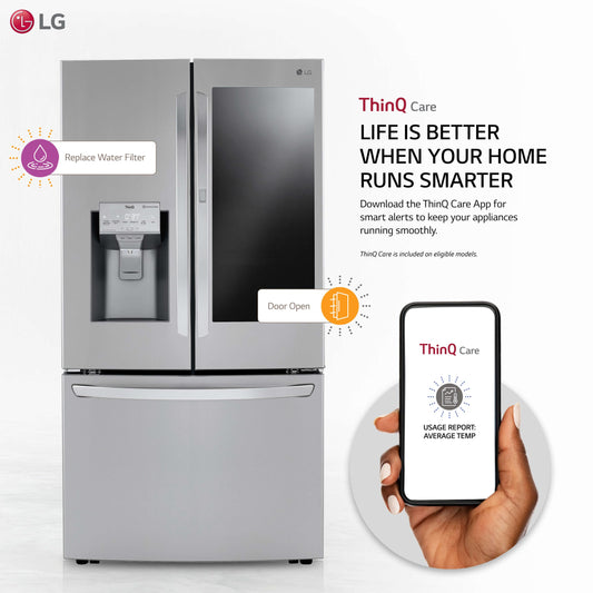 Lg 30 cu. ft. Smart InstaView® Door-in-Door® Refrigerator with Craft Ice™