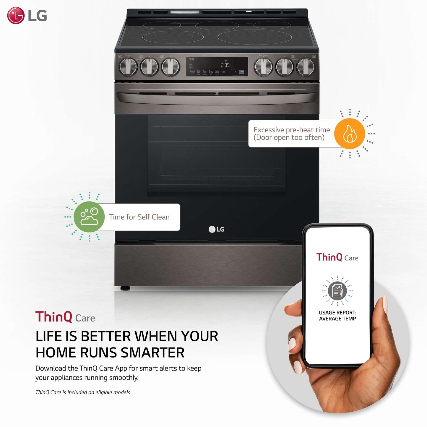 Lg LSEL6333D 6.3 cu ft. Smart Wi-Fi Enabled Fan Convection Electric Slide-in Range with Air Fry & EasyClean®