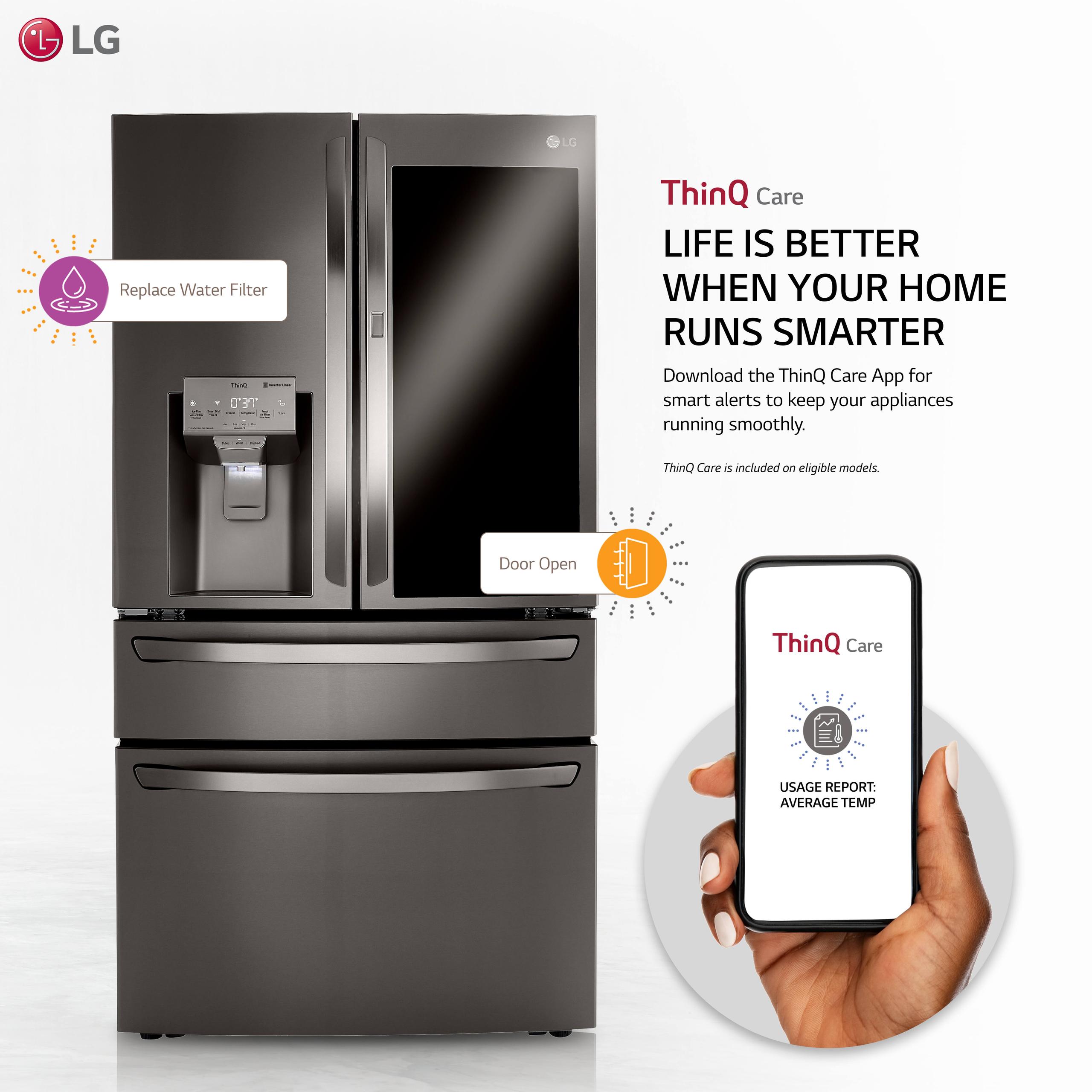 Lg 23 cu. ft. Smart InstaView™ Door-in-Door® Counter-Depth Refrigerator with Craft Ice™