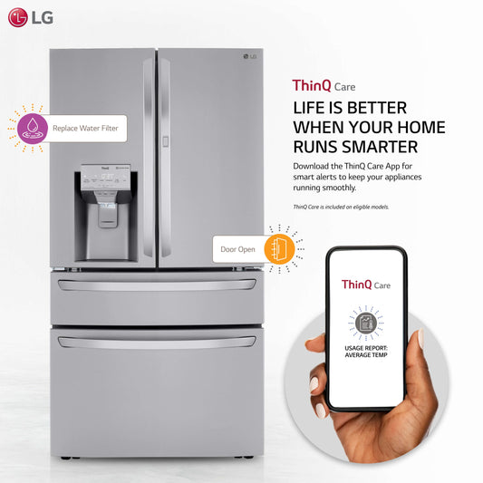 Lg LRMDS3006S 30 cu. ft. 36-inch Wide French Door Refrigerator - Stainless Steel