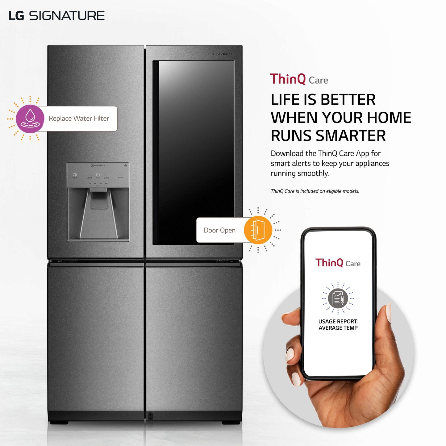 URNTS3106N LG SIGNATURE 31 cu. ft. Smart wi-fi Enabled InstaView® Door-in-Door® Refrigerator