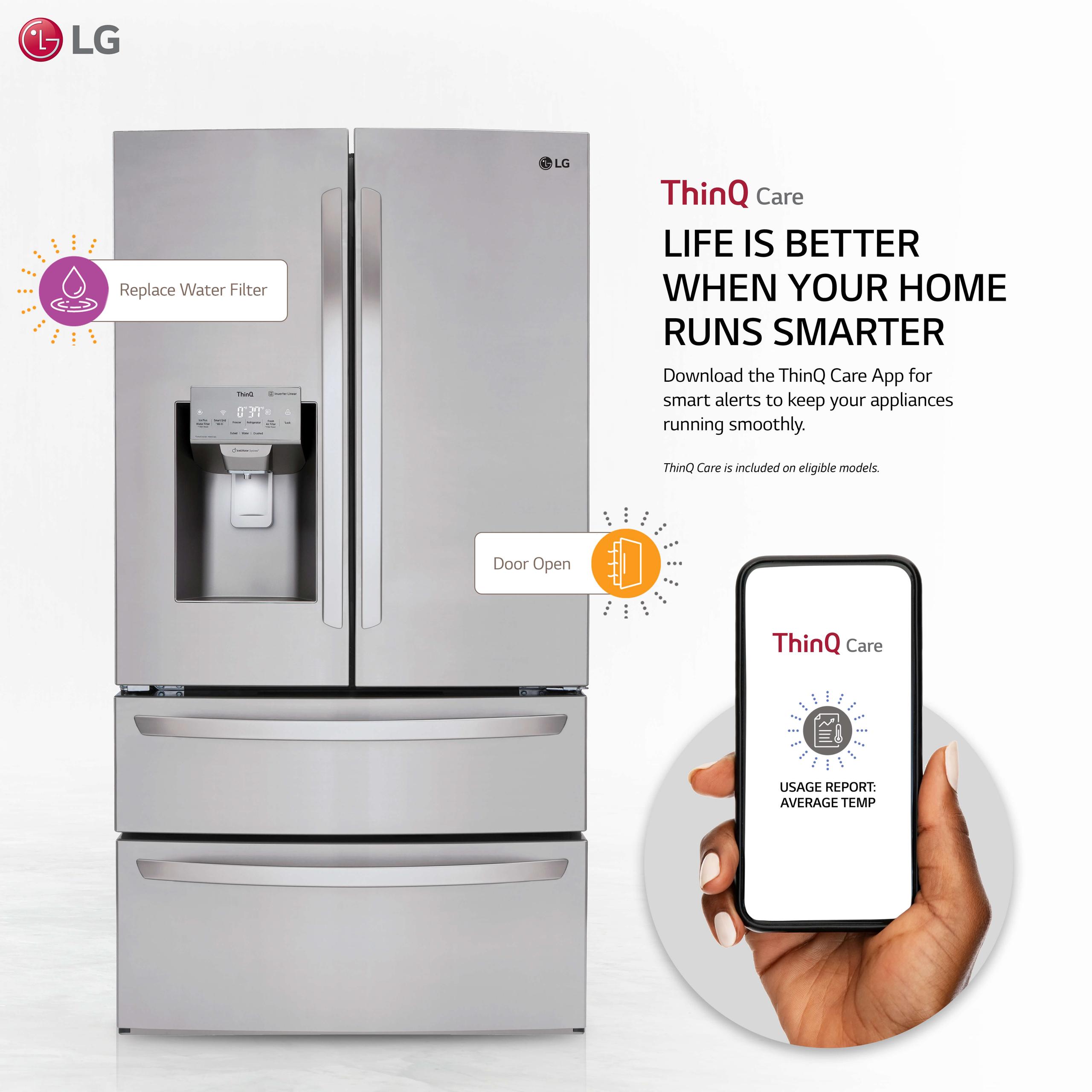 Lg 28 cu.ft. Smart wi-fi Enabled French Door Refrigerator