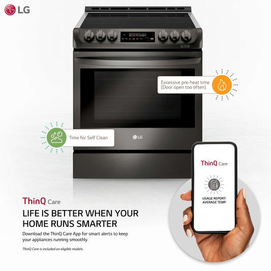 6.3 cu. ft. Smart wi-fi Enabled Induction Slide-in Range with ProBake Convection® and EasyClean®