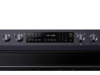 Samsung NE63A6711SG 6.3 cu. ft. Smart Freestanding Electric Range with No-Preheat Air Fry, Convection+ & Griddle in Black Stainless Steel