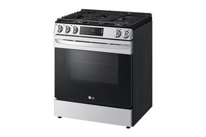 Lg LSGL5831F 5.8 cu.ft. Gas Single OvenSlide-in Range, EasyClean® plus Self Clean, ThinQ™, Printproof™ StainlessSteel