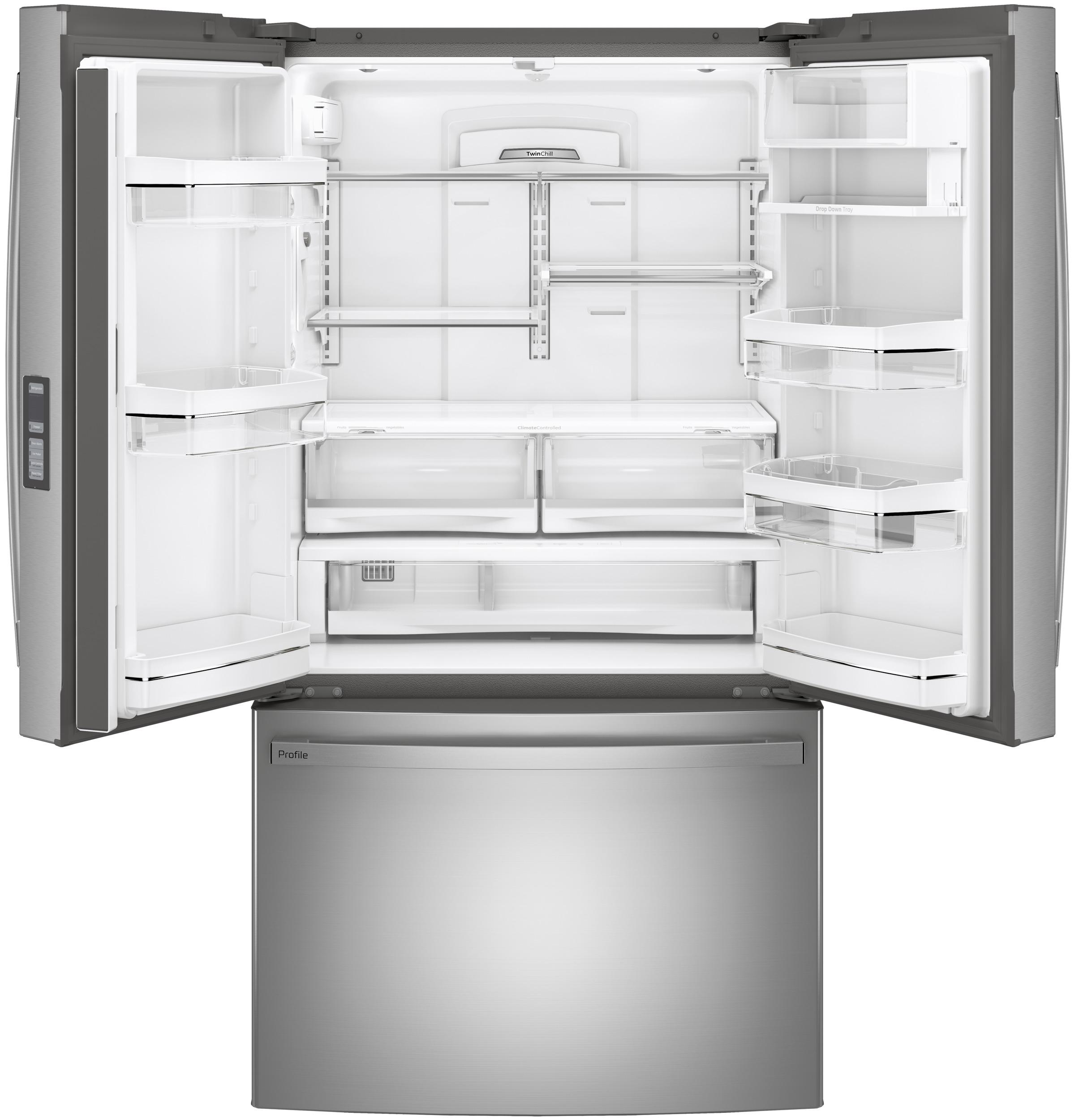 GE Profile™ ENERGY STAR® 23.1 Cu. Ft. Counter-Depth Fingerprint Resistant French-Door Refrigerator