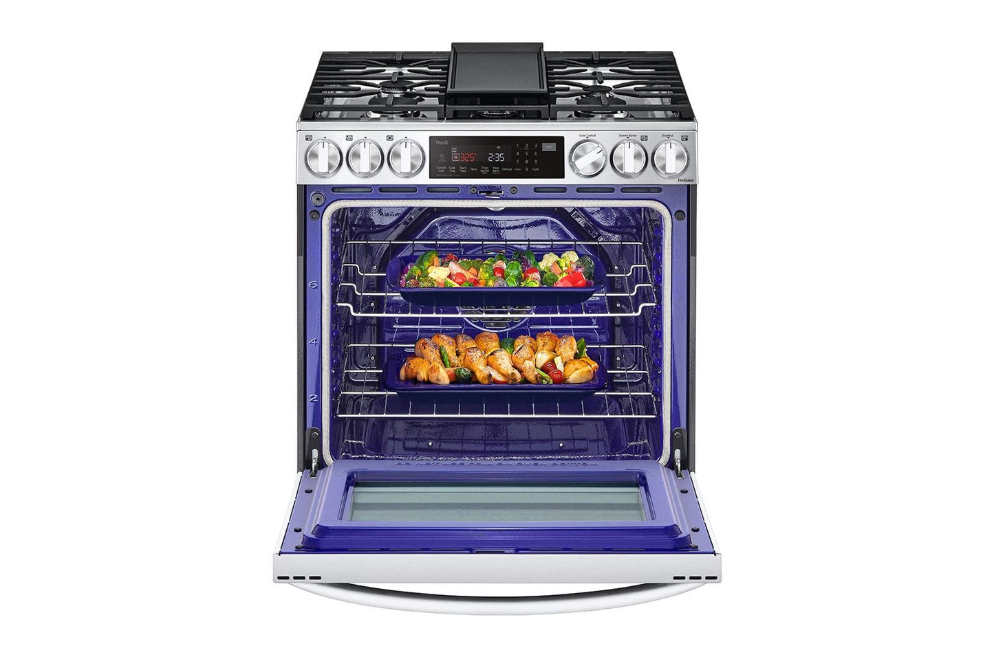 Lg LSGL6335F 6.3 cu ft. Smart Wi-Fi Enabled ProBake Convection® InstaView® Gas Slide-In Range with Air Fry
