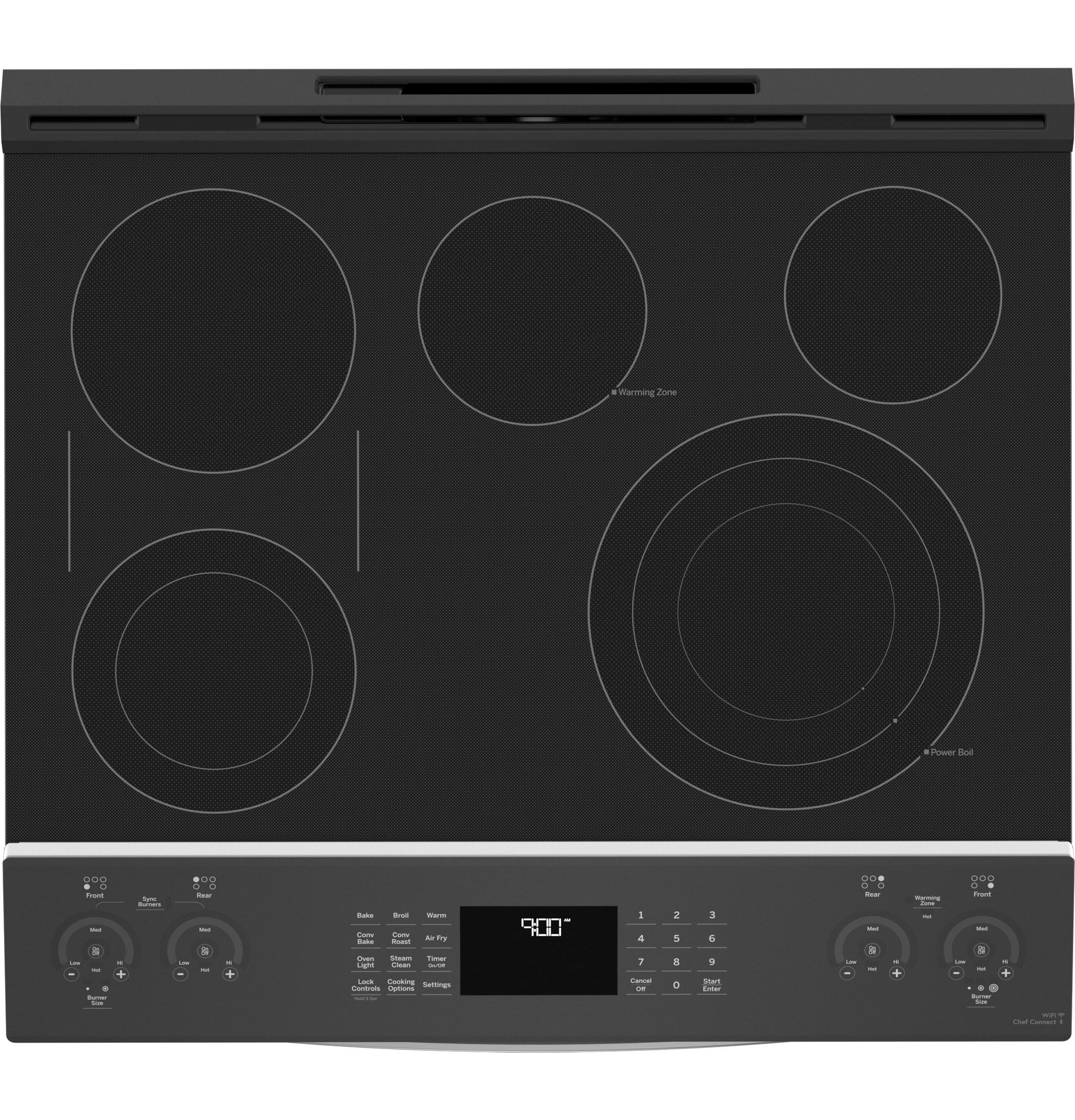 PSS93YPFS GE Profile™ 30" Smart Slide-In Electric Convection Fingerprint Resistant Range with No Preheat Air Fry