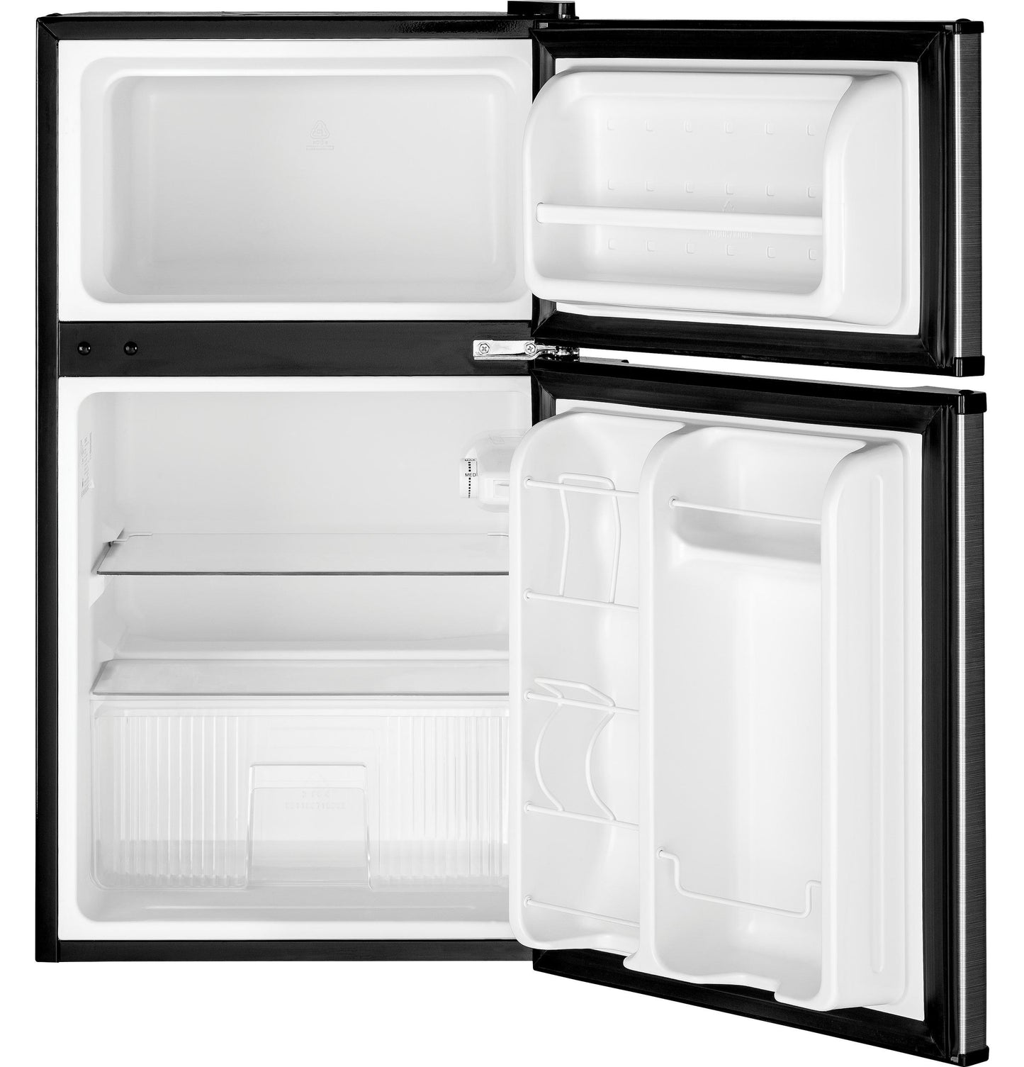 GDE03GLKLB GE® ENERGY STAR® Double-Door Compact Refrigerator